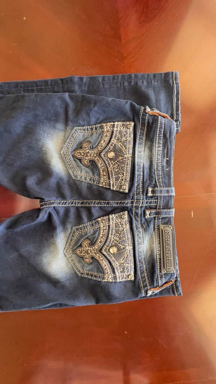 Rock Revival Oliana Mid-Rise Skinny Denim Jeans Size 28